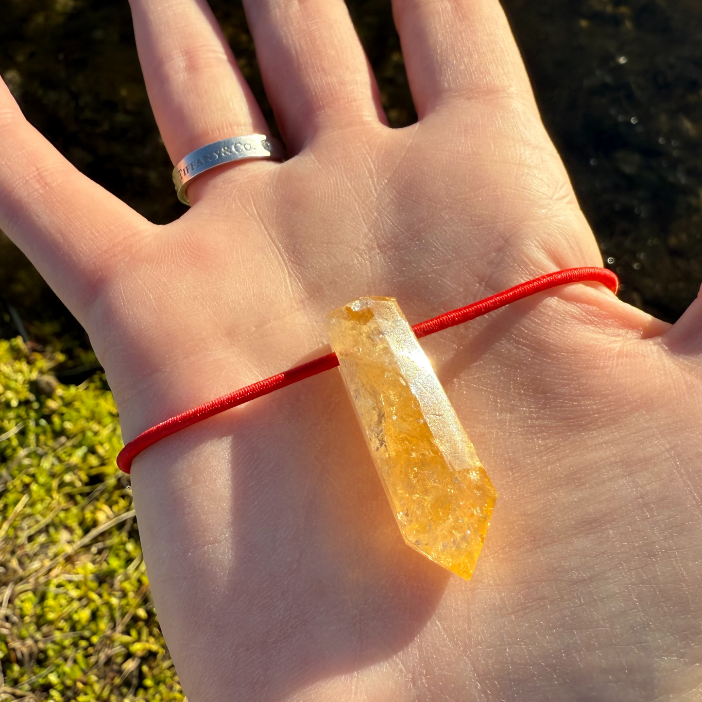 Let's FoCK IT™ Success Amulet - Brazilian Citrine Palm Bracelet - Cool Meditation Fidget Toy - Lucky Crystal Point Good Luck Charm Talisman