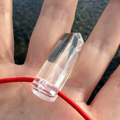 Let's FoCK IT ™ Fidget Protection Amulet - Premium Grade Brazilian Crystal Quartz - Cool Adjustable Natural Stress Reliever Palm Bracelet