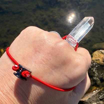Let's FoCK IT ™ Fidget Protection Amulet - Premium Grade Brazilian Crystal Quartz - Cool Adjustable Natural Stress Reliever Palm Bracelet