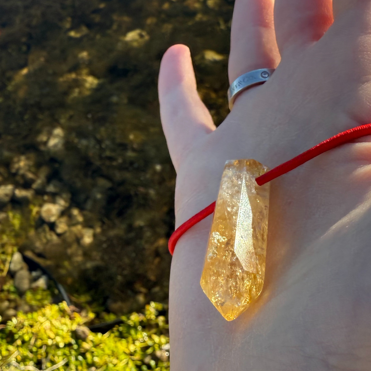 Let's FoCK IT™ Success Amulet - Brazilian Citrine Palm Bracelet - Cool Meditation Fidget Toy - Lucky Crystal Point Good Luck Charm Talisman