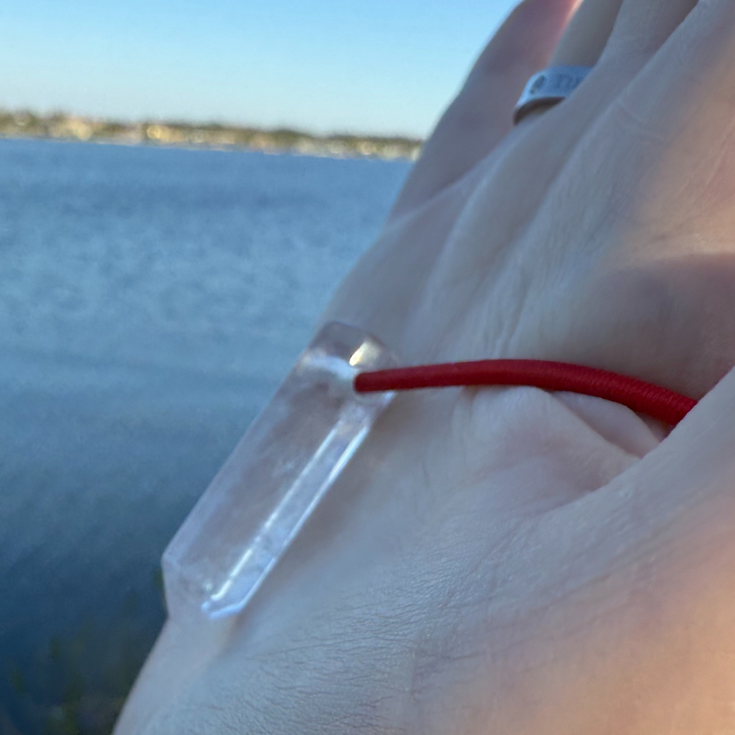 Let's FoCK IT ™ Mini Fidget Protection Amulet Crystal Quartz Point - Cool Natural Stress Reliever Palm Bracelet - Healing Meditation Charm