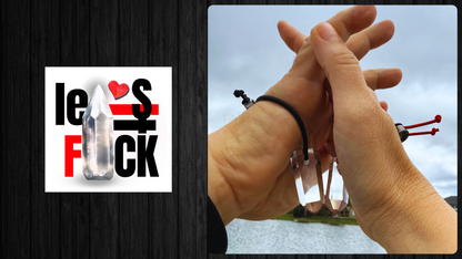 Let's FoCK IT ™ Couples Protection Amulet Fidgets - Premium Grade Brazilian Crystal Quartz - Cool Adjustable Stress Reliever Palm Bracelets