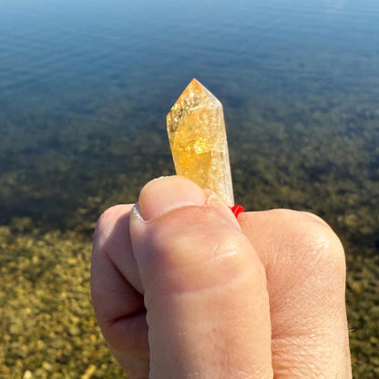 Badass Success Amulet - Brazilian Citrine Palm Bracelet - Cool Meditation Fidget Toy - Lucky Crystal Point Good Luck Charm FoCK IT Talisman