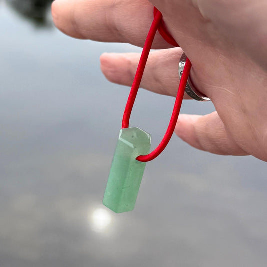 Let's FoCK IT™ Money Energy Amulet - Cute Fortune Fidget - Mini Green Quartz Palm Bracelet - Cool Meditation Healing Lucky Crystal Point Toy