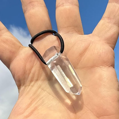 Badass Fidget XL Protection Amulet - Premium Grade Brazilian Rock Crystal Quartz - Cool Adjustable Natural Stress Reliever Palm Bracelet